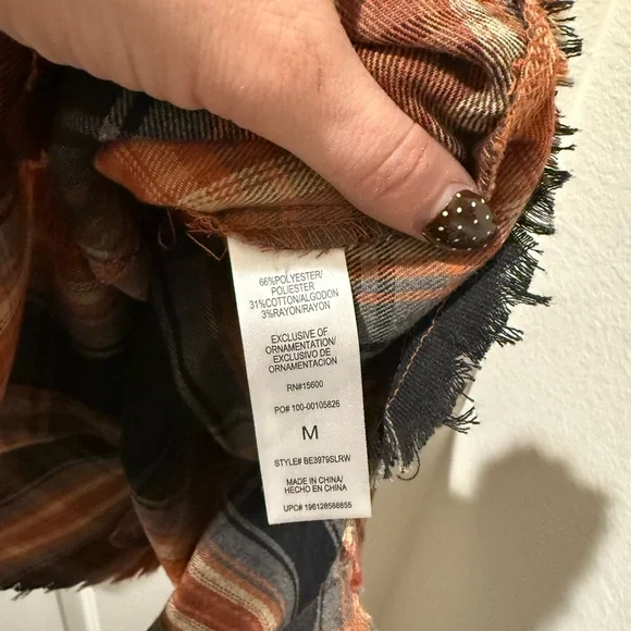 Democracy Plaid Button Down Flannel Shirt - Picture 6 of 6